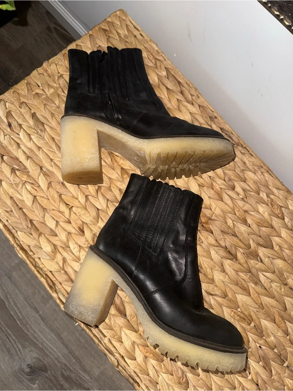 Free People James Chelsea Boots Leather Black 7.5